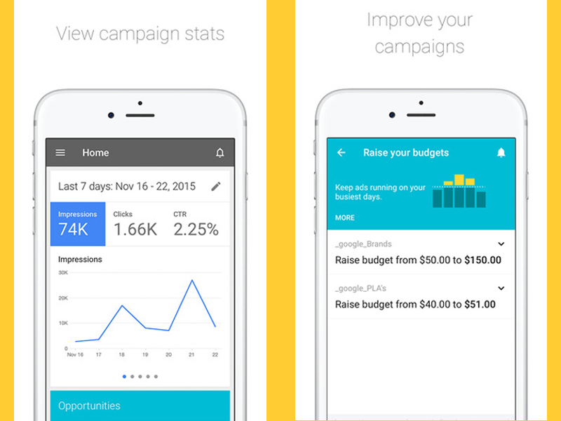 AdWords iPhone app