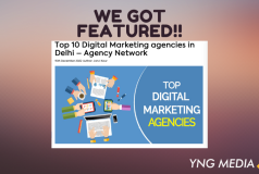 We got featured as the best digital marketing agency in Delhi on the agency network.